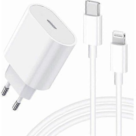 iPhone Snabbladdare USB-C - 20W PD Snabbladdare med 2m USB-C till Lightning-kabel, kompatibel med iPhone 14