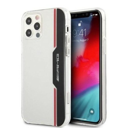 AMG Electroplate Vertikal koffert for iPhone 12 / iPhone 12 Pro - gjennomsiktig