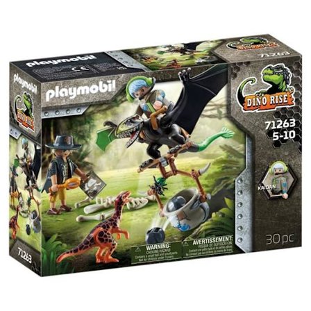 PLAYMOBIL - 71263 - Dino Rise - Dimorphodon och rangers - Flerfärgad - 5 år - 2 års garanti