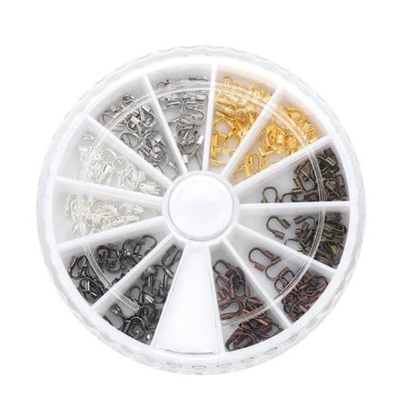 120 st/låda legeringstrådskabelskyddshålsskydd smyckesfynd