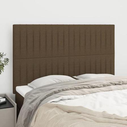 Vidaxl Huvudgavlar 4 St Mörkbrun 72x5x78/88 Cm Tyg Brun