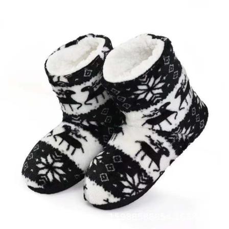 Julehjortestøvler til voksne med koralprintede indendørsstøvler - Perfet black eur39-41