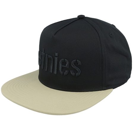 Etnies - Black snapback Czapka Z Daszkiem - Corp Black/Black/Gum Snapback @ Hatstore