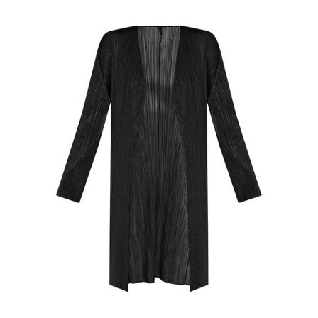 Issey Miyake, Plisowany kardigan Czarny, Kobieta, Rozmiar: 2XL