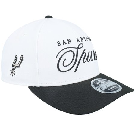 New Era - San Antonio Spurs NBA Draft 9FORTY M-Crown White/Black A-Frame Adjustable Adjustable White Cap - NBA @ Hatstore