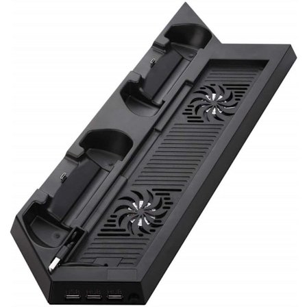 PS4 viftekjøler, vertikalstativ for PS4, vifte med 3 USB-hubladning
