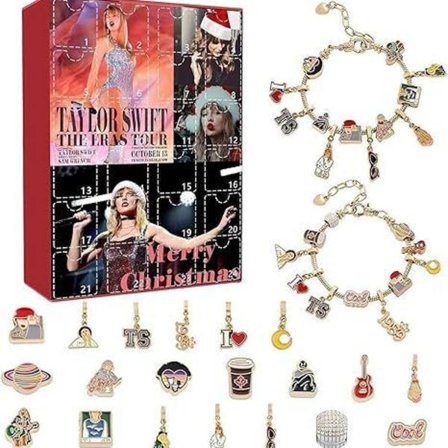 Taylor Swift Armbånd Jule Adventskalender Jule Dekoration Boks Pulseras con calendario B