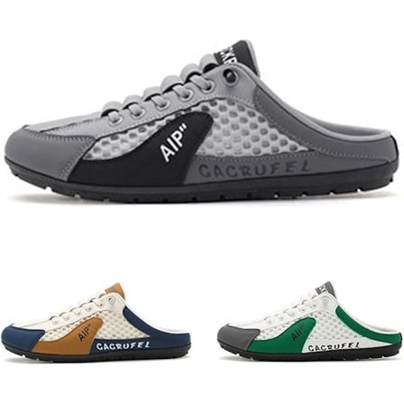 Herr Backless Slip on Sneakers Skor, Slip on Backless Träningsskor Herr, Andningsbara Mesh Tofflor Bekväma Casual Mule Sneakers