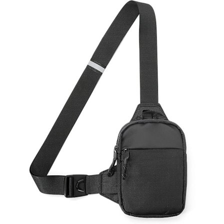 Crossbody-taske, Crossbody-taske Vandtæt Herre- og Damevandring Udendørssport (6,1"x8,3" L Sort)