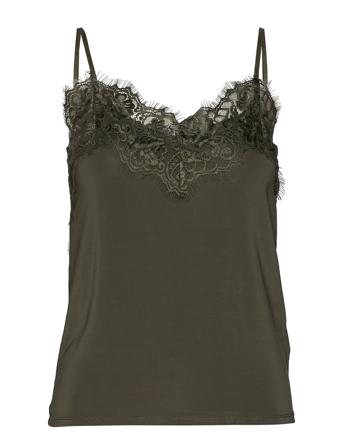 Slclara Singlet Top Ærmeløs Top Grøn Soaked In Luxury