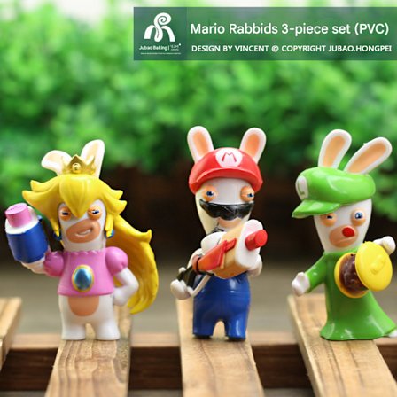 3 st Mario och Rabbids Kingdom Battle Rabbids Luigi Limited Edition Figurer