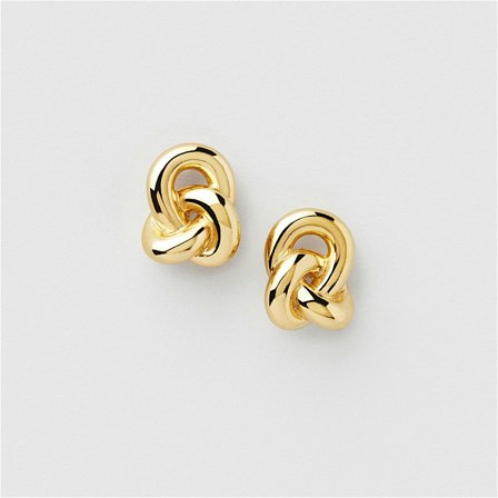 Love Knot Studs - 24K GULLBELAGT STERLINGSØLV
