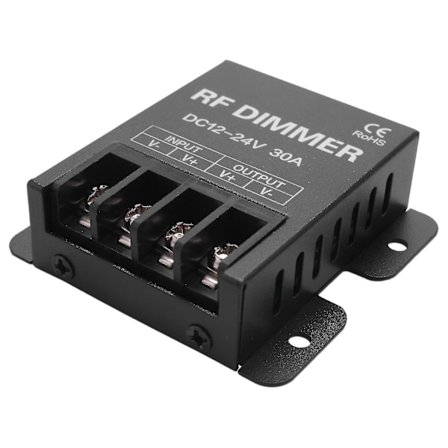 12V RF LED-dimmer Trådlös ljusstyrka 3 knappar Fjärrkontroll DC 12V- 24V 30A 360W 720W För 5050 3 [DB]