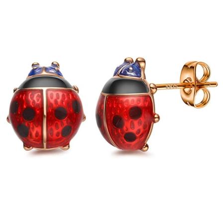 Coccinelle Øreringe 925 Sterling Sølv Sommer Hawaii Strand Hav Øreringe Hypoallergeniske Søde Øreringe Smykker Fødselsdag Graduering Gave til Kvinder 