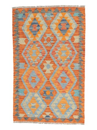 Handvävd Kelim Afghan Old Style Matta 79X125