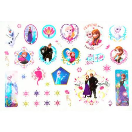Frozen 20 St Barntatueringar Tatuering Frost Elsa Anna Vit