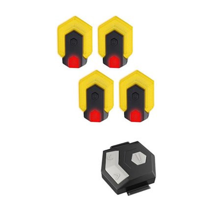 Cykel Blinklys For og Bag Sikkerhedsadvarselslys med Fjernbetjening Vandtæt Cykelbaglygte til Udendørs Cykling