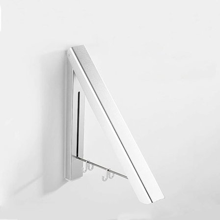 Taitettava seinälle kiinnitettävä vaateripustin, naulakko, alumiinia, taitettava seinäripustin, taitettava seinäripustin kulmiin, parvekkeille, 