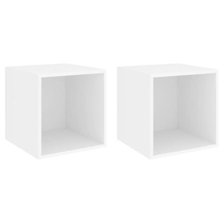 Vidaxl Väggskåp 2 St Vit 37x37x37 Cm Konstruerat Trä Vit