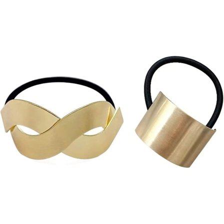 Hårstrikk for kvinner, metall elastisk hårstrikk, viklet tau