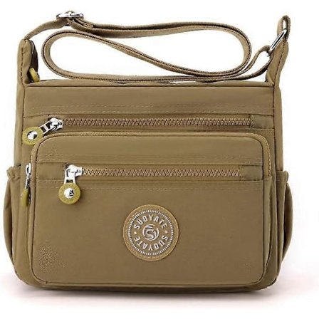 Crossbody Taske Dame Multi Lomme Nylon Messenger Taske Vandtæt Skuldertaske Let Rejsehåndtaske