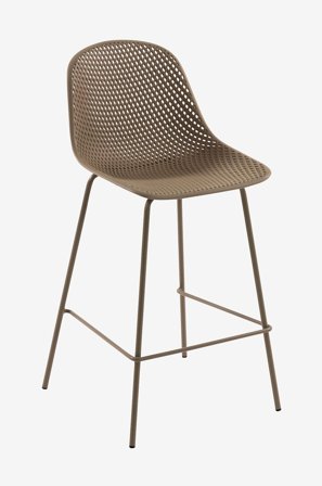 Kave Home - Jakkarat Quinby, istuinkorkeus 65 cm, 4/pakk. - Ruskea - Baarituolit & baarijakkarat - - Homeroom