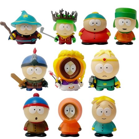 5 stk South Park Anime figurer – The Stick of Truth – Kenny, Stan Marsh – Søde samlerdukker