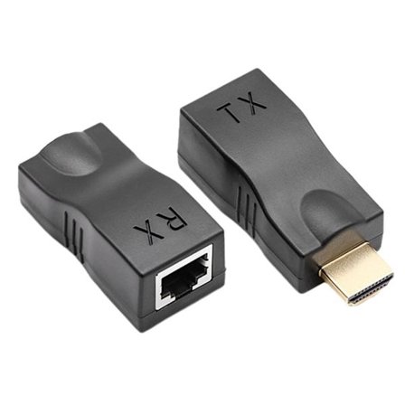 2 kpl Ethernet-kaapeli HDMI HDMI Extenderiin MUSTA