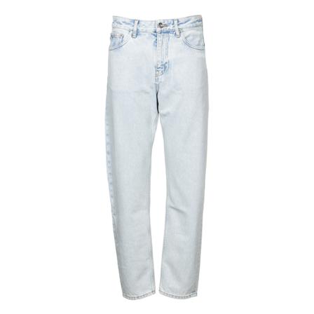 Off White, Straight Jeans Blauw, Dames, Maat:W26,print
