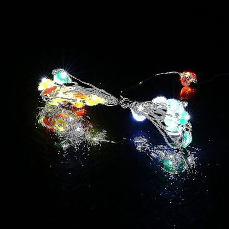 Batteridriven ljusslinga med 50 LED-hjärtan, 5 m, för fester, festivaler och jul