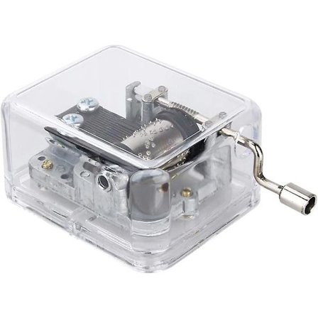Hand Crank Music Box Mini Music Box Akryl + Metall HandCrank Music Box för Barn (Melody Swan Lake)