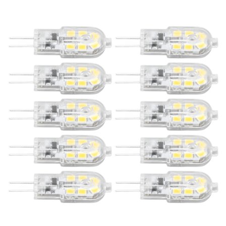 10-pack G4 LED-lampor, dimbara, hög ljusstyrka & CRI, varmvit -FX-