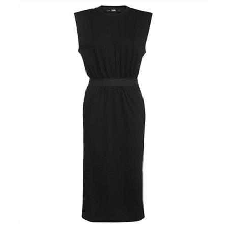 Karl Lagerfeld Black Tape Kjole Sort, Dame