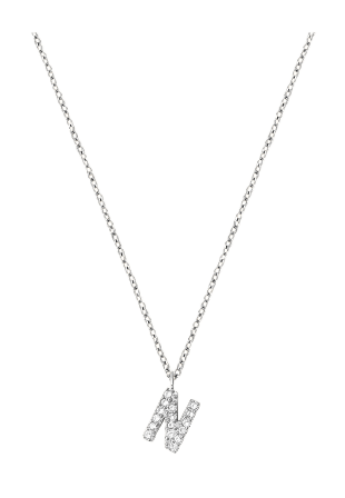 Mockberg Petite Stone Letter N Steel Necklace Smycken & klockor Dam Silver ONESIZE