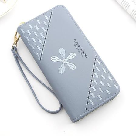 Plånbok Mobilplånbok Plånboks Kortplånbok Dam Pu Läder R11119 Blå