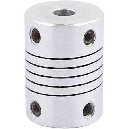 5 stk. Mini 5x5x25 mm fleksibel kobling motorakselkobling til Nema 17 Reprap 3D-printer