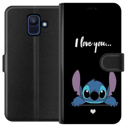 Samsung Galaxy A6 (2018) Lompakkokotelo Stitch Min Rakastan