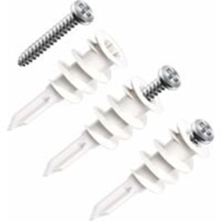 25 stk. gipsvægsplugs og selvborende skruer, Aans betonankre