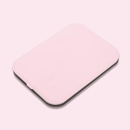 meikkispeili, LED-kannettava peili valolla, kosketusnäytöllinen meikkispeili, 3-värinen himmennettävä valo Pink