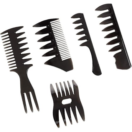 Profesjonell stylingkam, 5 stk Retro bredtann teksturkam frisørkam