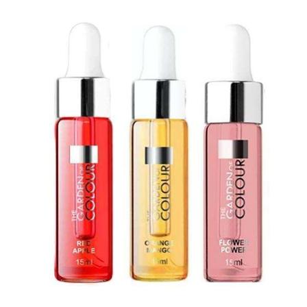 3-pack - Nagelbandsolja - Äpple, Mango, Blomma - 15ml Multicolor