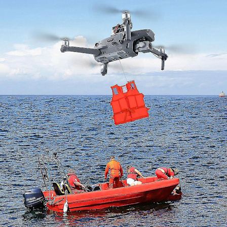 Drone vapautus- ja pudotuslaite kalastussyötti hääehdotus Dji Mavic 2:lle (D)