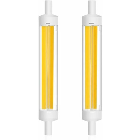 R7S 10W 118mm COB LED-pære 360 graders lineær filament J118