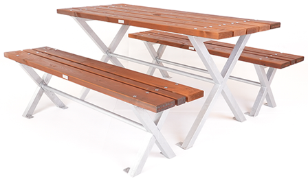 Eden Wood Stella EW 50018-6 Matgrupp bord, bänkar Brun, Utemöbler