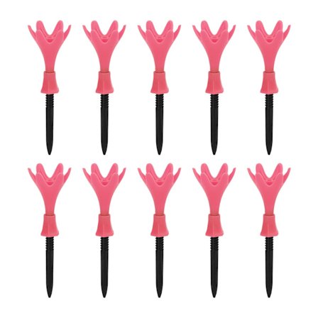 10 st Golf-tees i Plast Justerbara Hög Stabilitet Slitstarka Tillförlitliga Golfbollstees för Golfare Rosa