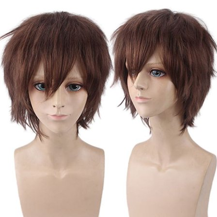 Zhushengda cosplay-peruukki teini-ikäisille, lyhyt peruukki, käänteinen väri, universaali roolipeli, anime-peruukki, tarvikkeet