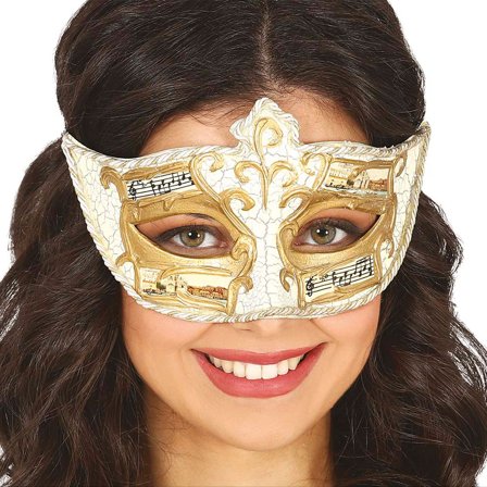 Venetiansk Øyemaske med Noter