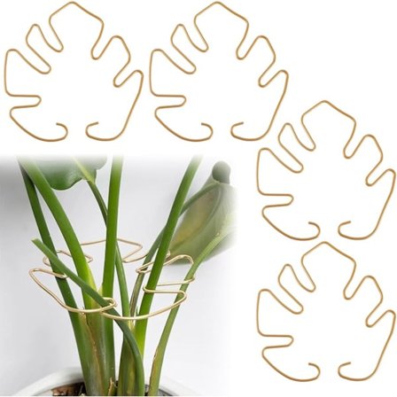 5 stk Plantestøtte Monstera Plantestøtte Innendørs Blomsterklatring Potteplanter Klatreholder Tilbehør (Bladstil)-FQ-