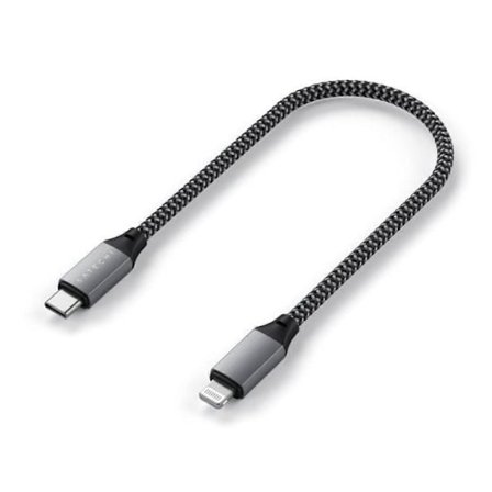 USB-C til Lightning-kabel - 25CM, Grå