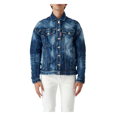 Dsquared2 - Jeansjackor - Blå - Herr - Storlek: M, Herr, Storlek: M